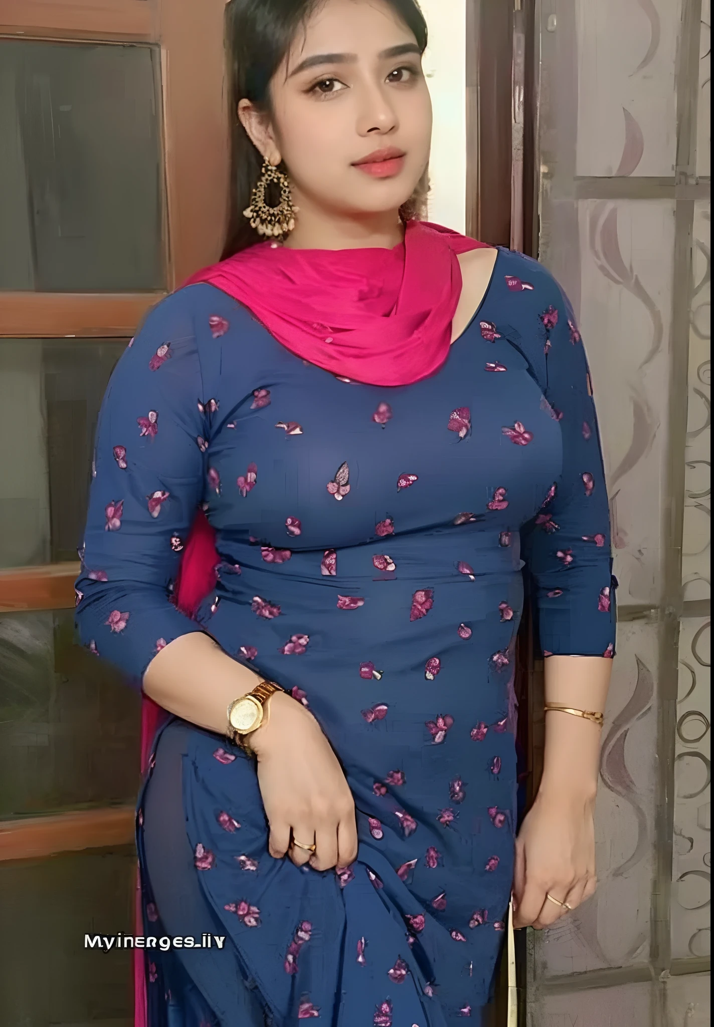 ((Best quality)), masterpiece , 8k, (Very detailed: 1.3), indian female, wearing indian dress, perfect thick figure, skinny waist and thick hips, standing, professional lights,