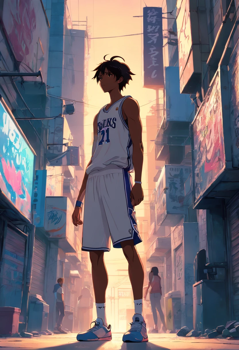 Luis Royo cup head art style, graffiti, full body illustration Kobe Bryant in silhouette, gangster pose, basketball in hand, minimalistic, rtx, UHD, cell shading, 32k, ray tracing, well defined, comic, digital painting, cartoon, photorealistic, drawing, unreal engine, octane render, shaders, 4d