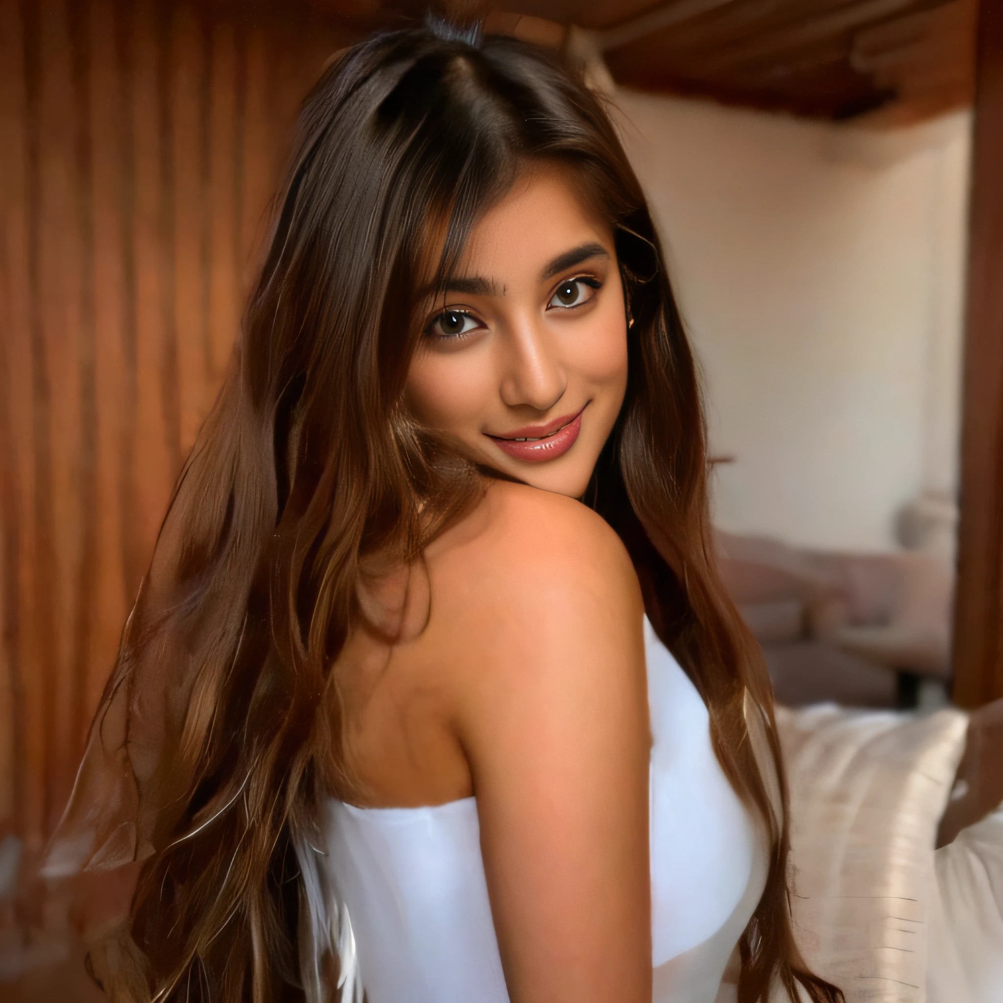 there is a woman with long hair posing for a picture, very beautiful girl, cute beautiful, candid picture, beautiful cute, profile image, portait photo profile picture, headshot profile picture, attractive girl, teenage girl, with long hair, by Max Dauthendey, actress, with a beautifull smile, teen girl, indian girl, ((film grain, skin details, high detailed skin texture, 8k hdr, dslr)), photography taken by sony DSLR, Hd image