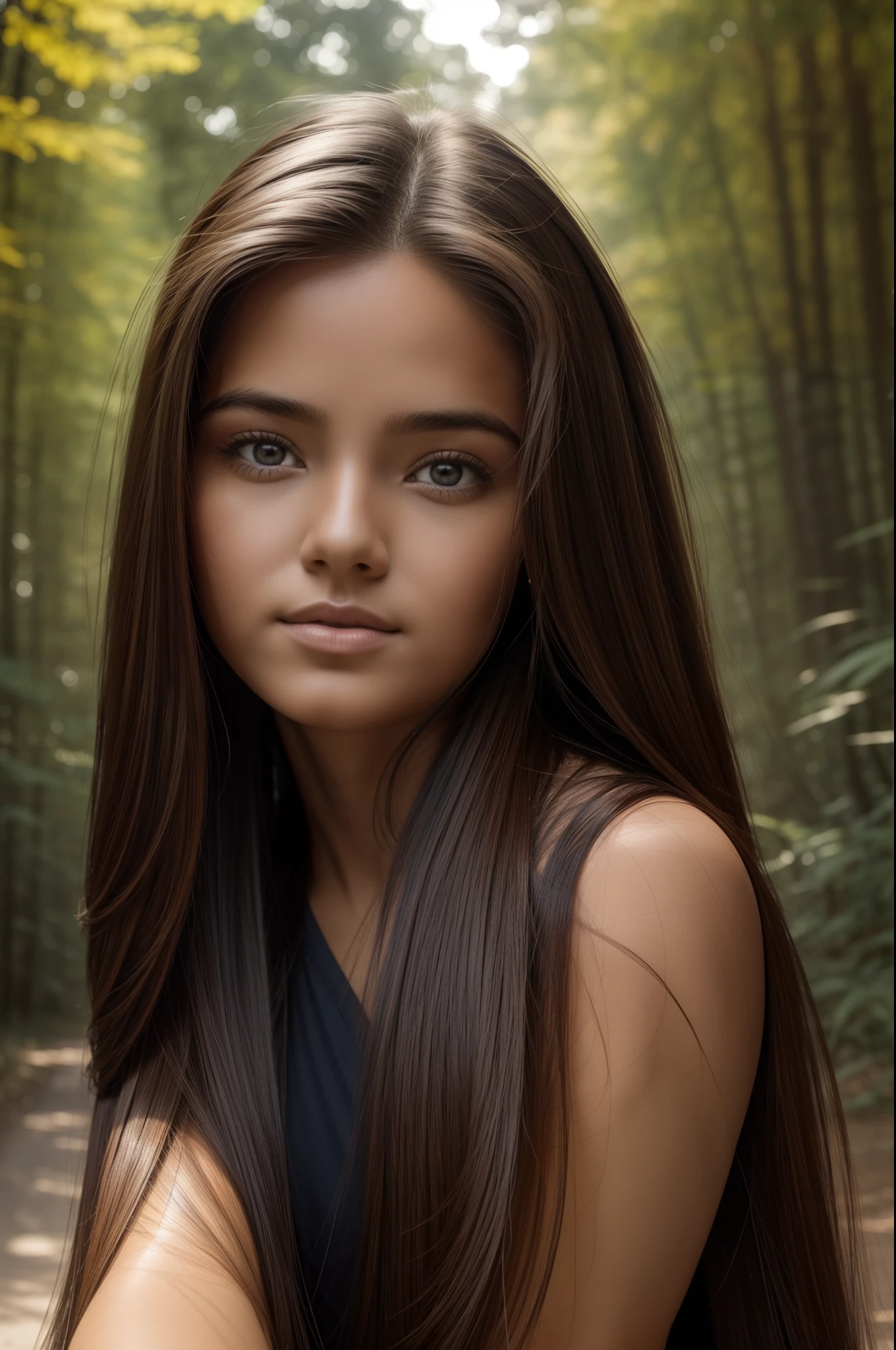 Fotografia natural de uma menina bonita, usando calcinha , leaning over, long flowing hair, busto grande, Close your eyes on camera, symmetric eyes, symmetrical face, fotorrealista, fotografia, Rastreamento de caminho, specular illumination, volumetric facial light, path traced hair, visible shadows, intrincado, elaborar