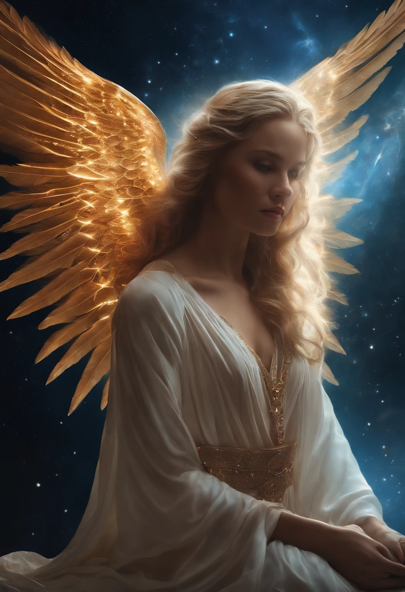 fotorrealista, (hiperrealista:1.2), belo, obra-prima, melhor qualidade, rosto extremamente detalhado, perfect  lighting, nice hands, perfect hands, A divine angel fallen from lust  ,(nua , seios enormes, depida,) (Heavenly presence:1.2), (serene expression), (asas majestosas), (ethereal glow: 1.1), (peaceful and comforting), (beleza transcendente), (Divine grace), (symbol of purity), (halo dourado), (atmosfera edificante), (reino celestial), (spiritual lighting), (suave e protetor), (luz iluminante: 1.2), (Seraphic figure), (harmonia e serenidade),  (atemporal e celestial), (aura cativante), (Healing and guidance)