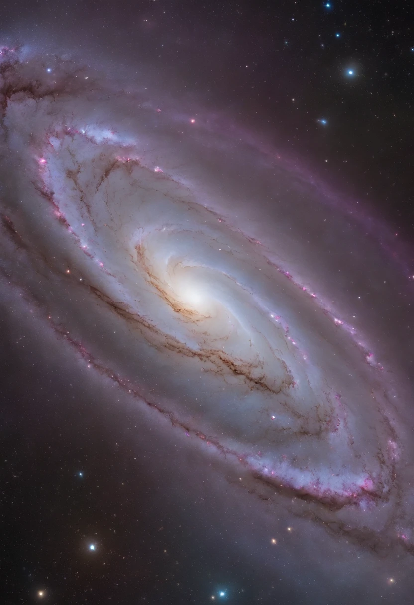 A detailed and realistic portrayal of a mesmerizing collision of ethereal galaxies, swirling in radiant hues of iridescent purples and celestial blues.