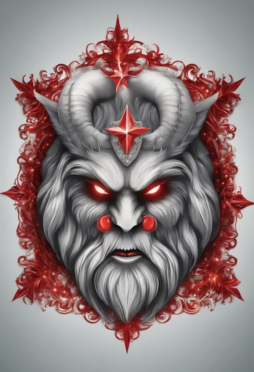 Monstro de Natal,Krampus,Chifres, olhos claros brilhantes, , estranho, assustador, Pesadelo, cores muito brilhantes, light particles, com luz brilhante, Mshiff, Arte do papel de parede, Papel de parede UHD