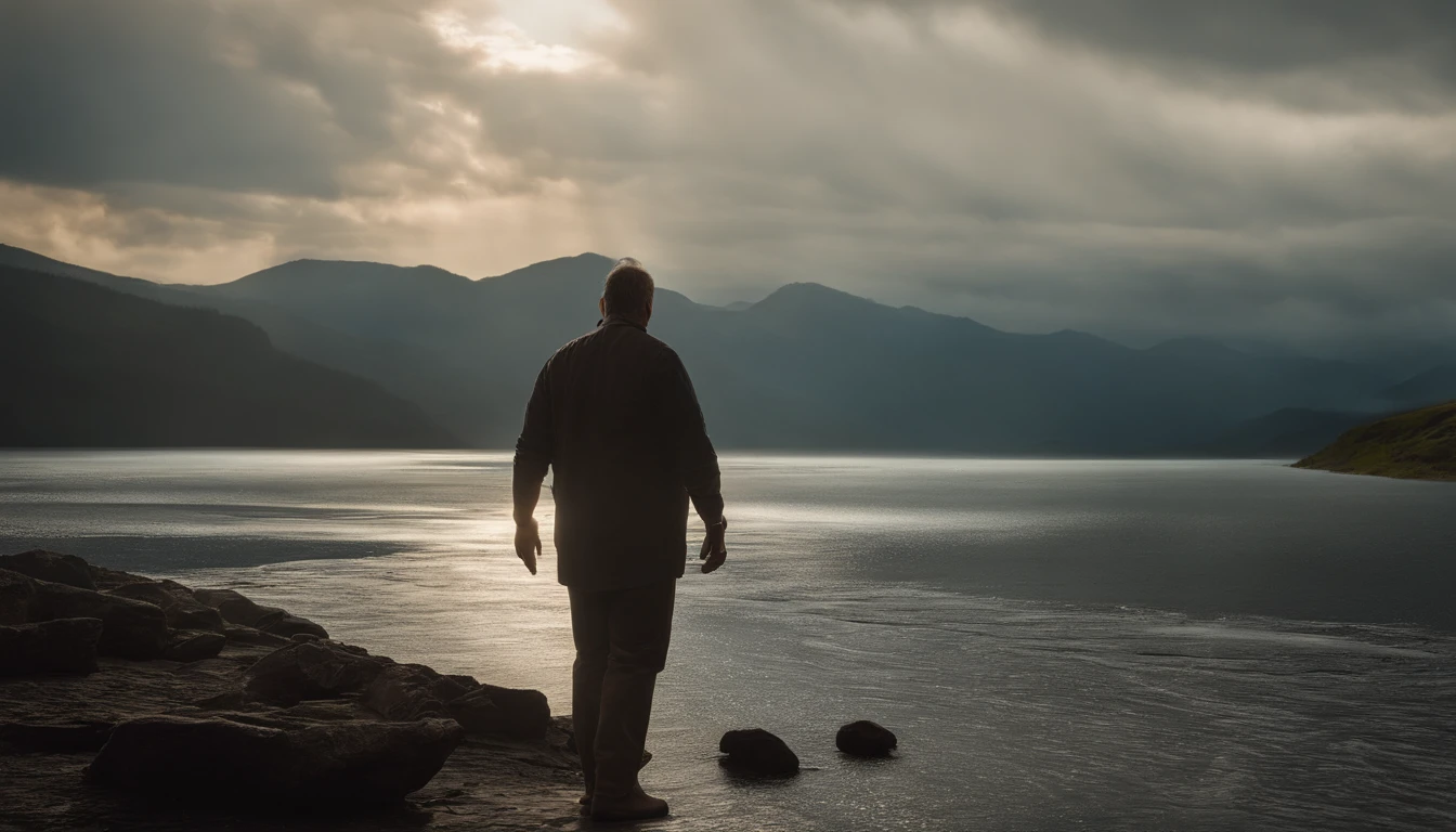 Create an image that shows the spectacle of the creation of the firmament, with waters splitting and the sky emerging.
