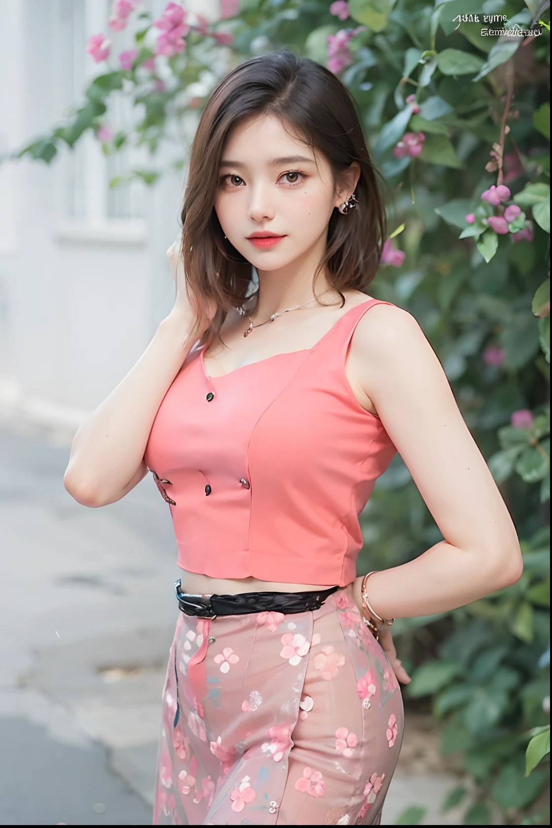 Wearing only one long shirt, (all buttons open: 1.1), big breasts, deep cleavage, best quality, masterpiece, illustration, very delicate and beautiful, very detailed, CG, unity, 8K wallpapers, amazing, fine detail, very detailed CG Unity 8K wallpapers, huge file size, very detailed, high resolution, handsome detail woman, very detailed eyes and face, wonderful detailed eyes, light on face, (Best Illustration: 1.1), (Best Shadow: 1.1), Ultra High Resolution, (Photoreal: 1.1), (Photo Realistic: 1.2:1.1), Realistic Face Proportions, Slender, Smile, (Makeup: 0.4), (Fluffy Black Eyes: 1.21), Black Eyes, Looking at the Viewer, Dark Brown Hair, Earrings, Necklaces, Hairpins, Cowboy Shots, (Irregular Irregular Skin Imperfections, Veins, Skin Wrinkles Pores: 1.2), (Dark Night Background: 1.2), (Bokeh: 1.4),
