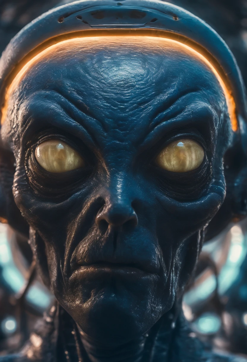 there is a close up of a creepy looking alien with a hood on, darius zawadzki and tom bagshaw, in-game cinematic, perfectly symmetrical alien face, elephant man, still from a music video, kitava, realistic shading photorealism, metabaron, cgsociety ), goblinko, from a 2 0 1 9 sci fi 8 k movie --auto --s2