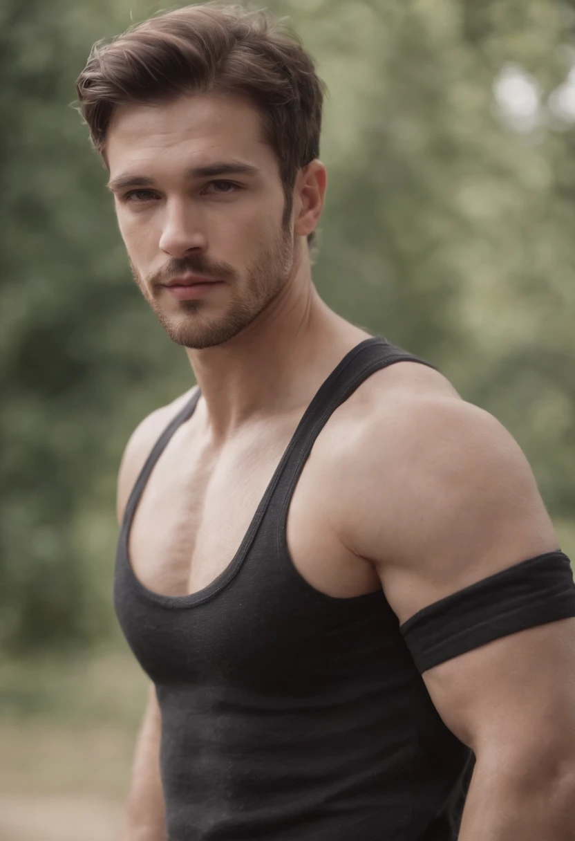 Stubble handsome,musculature,Chest hair,Leg hair,Black socks