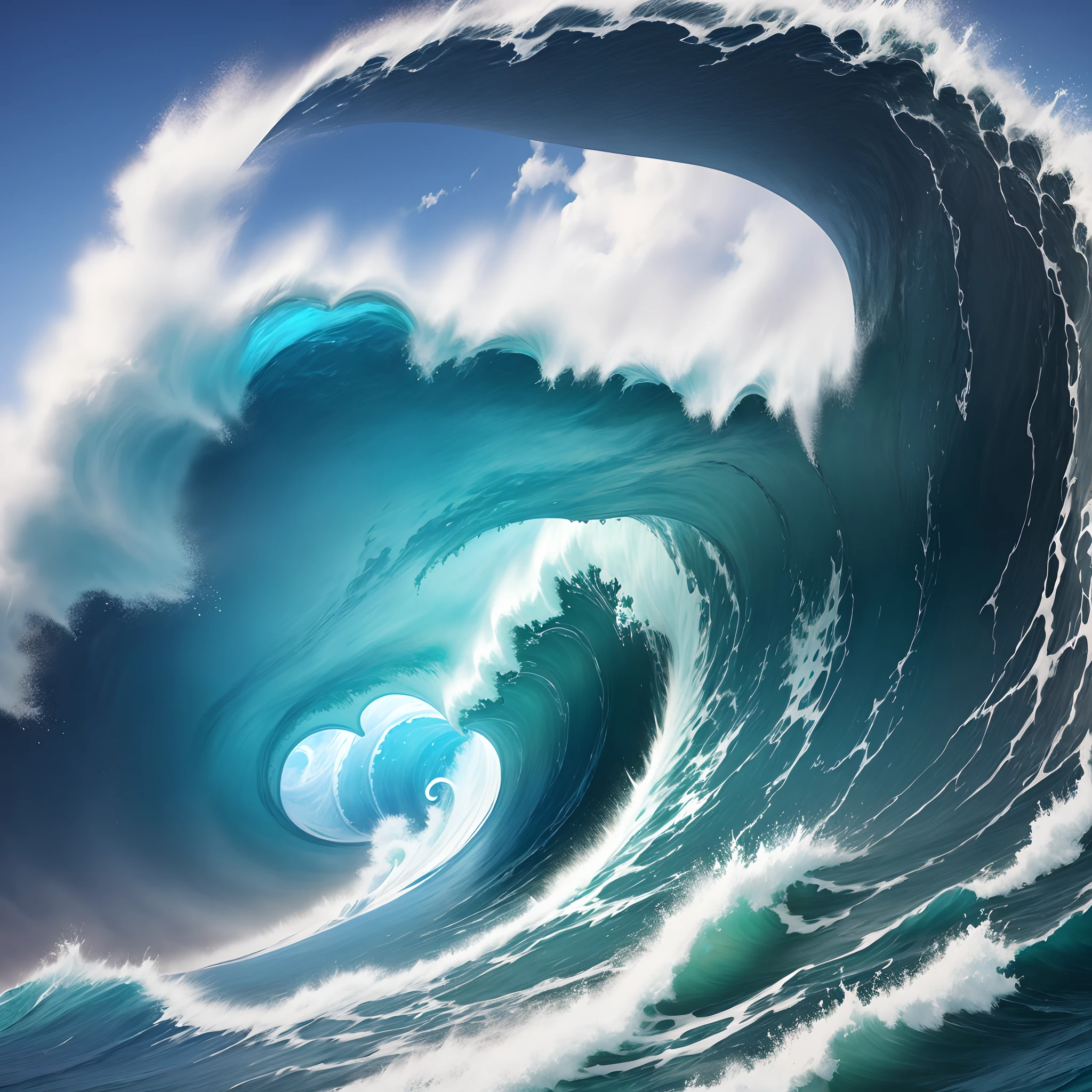 Giant ocean wave