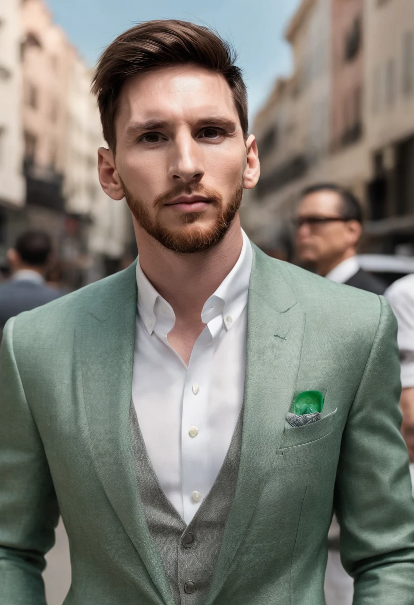 (((masterpiece))), mens deep green blazer, cannabis fashion, golden leaves 