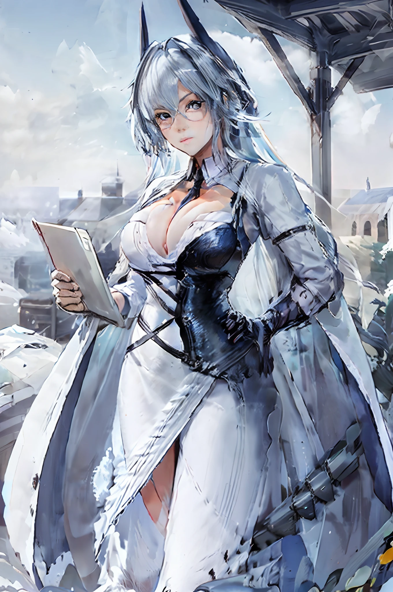 full - body, Standing, blue eyes, Blue hair, Detailed Face, Detailed hair, (Hyper-Detailed Eyes:1.2), ((Masterpiece)), Best Quality, Extremely detailed, wallpapers, computer graphics, Intricate, Blue vending dress,