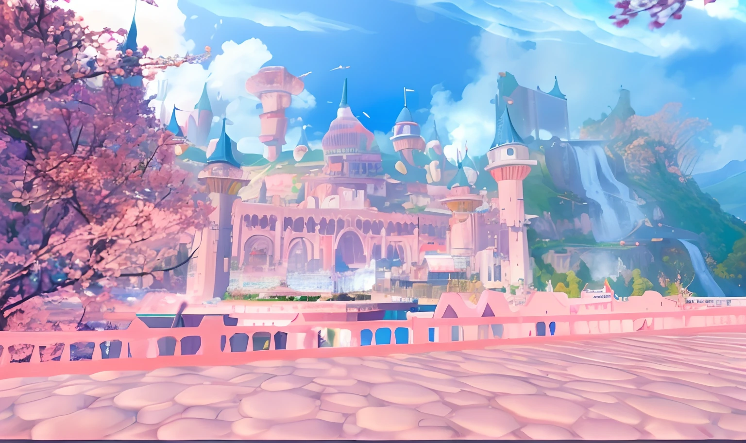 realisitic,A vast city spreads out、Rising sun over skyscraper army、The morning sun is beautiful、Horizon,composed々The sky is getting brighter、Huge autumn clouds、Vibrant colors、Girl watching from distant mountain top