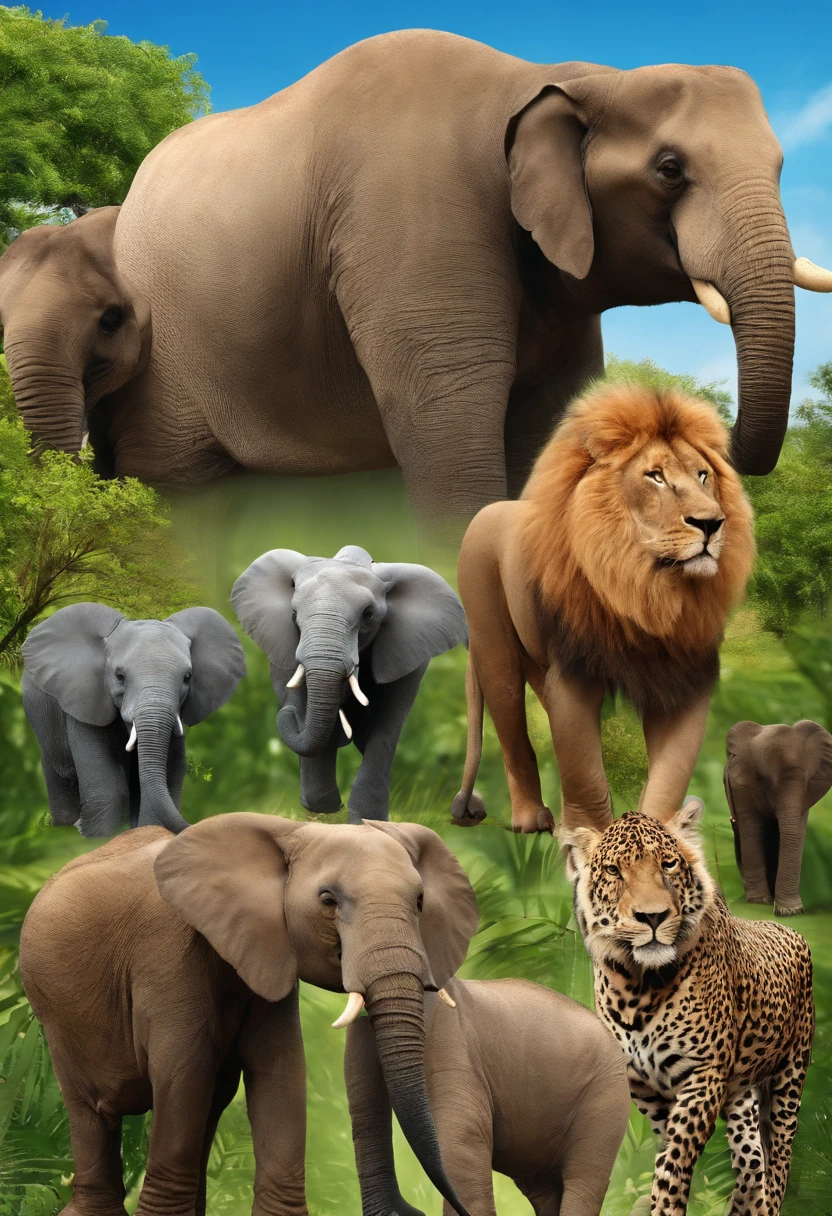 Zoo animals animation graphics for kids