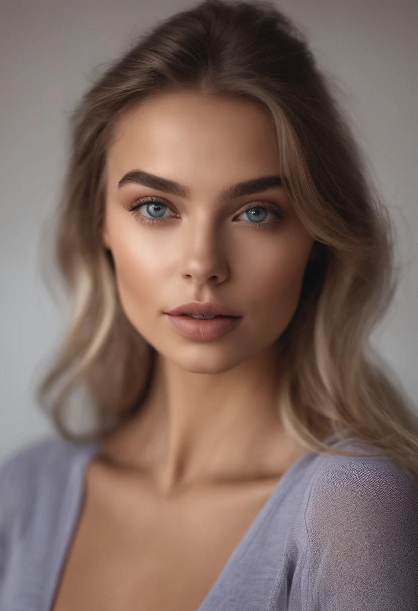 Arafed woman completely , fille sexy aux yeux bleus, ultra realist, Meticulously detailed, Portrait Sophie Mudd, cheveux blonds et grands yeux, selfie of a young woman, Yeux de chambre, Violet Myers, sans maquillage, maquillage naturel, looking straight at camera, Visage avec Artgram, Maquillage subtil, Superbe photo du corps qui marche dans le ru en maillot de bain, Medium to large bust, soutien-gorge de sport et legging