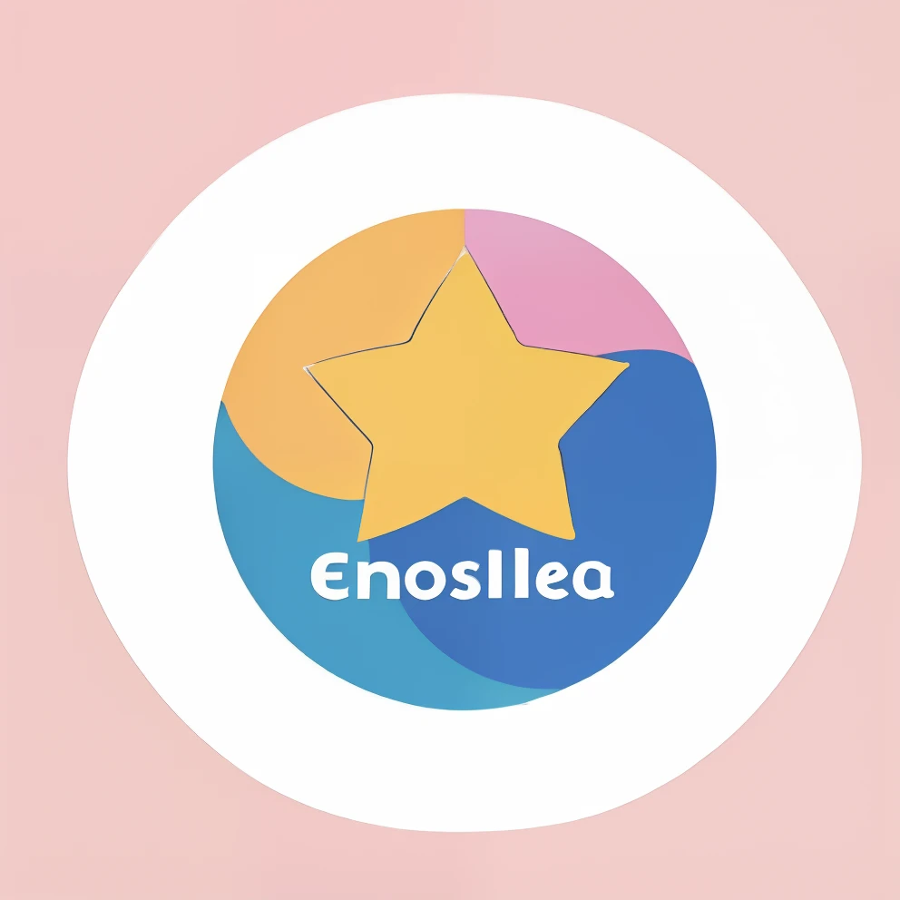 Logo de coloric0n Estrella fugaz colores pastel, logo de empresa