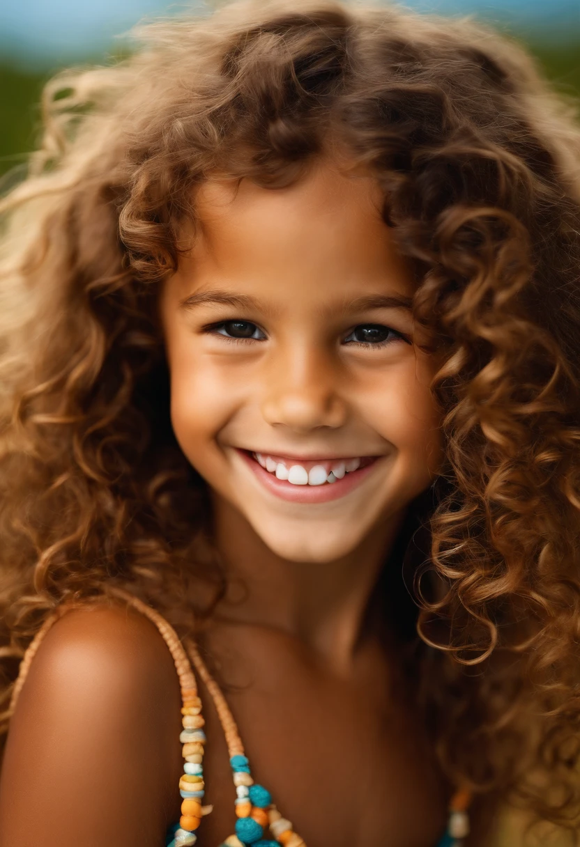 barnet, 2 anos, cabelo castanho comprido, sorridente