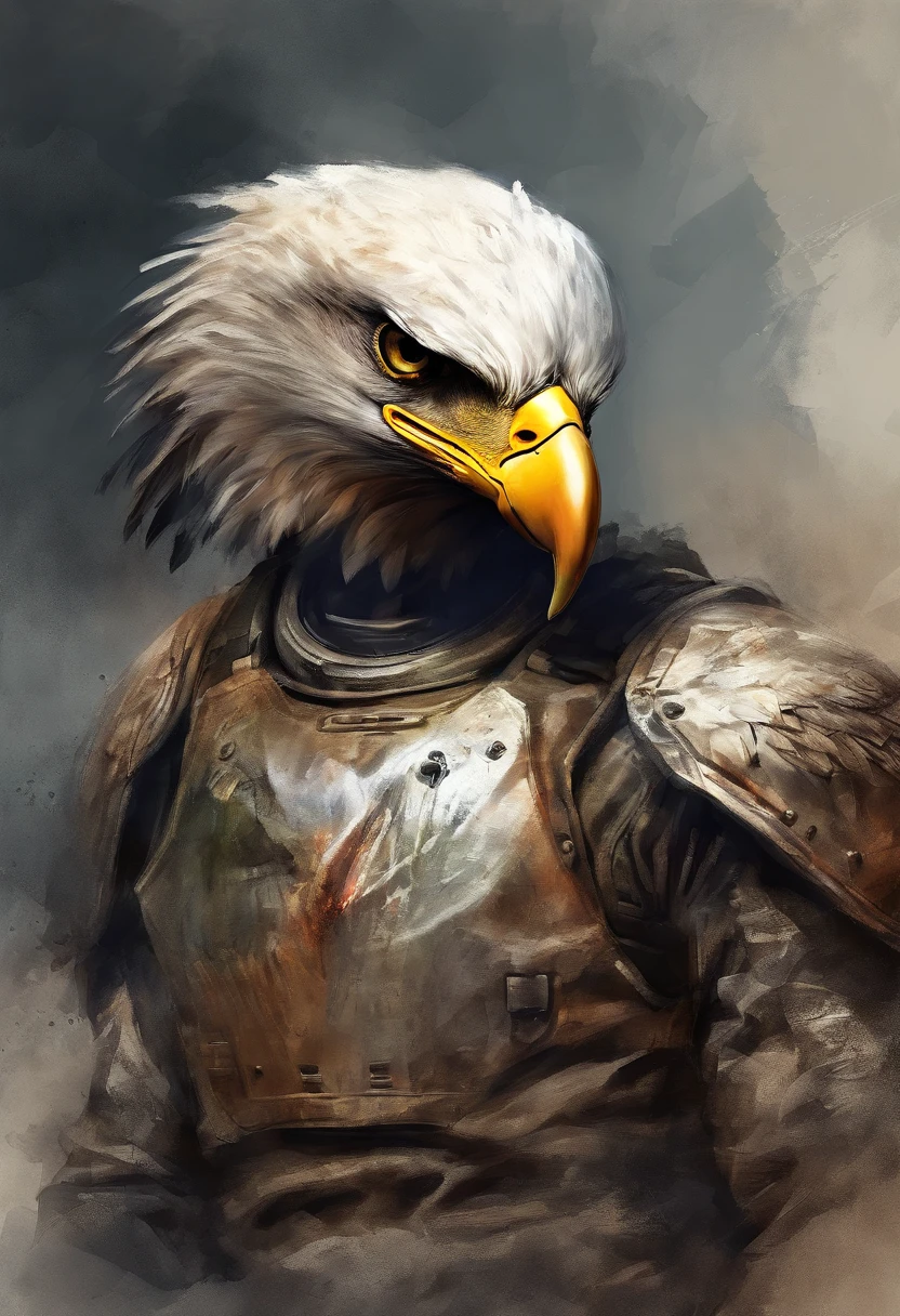 maximum quality, dramatic lighting, menacing pose, fierce expression, epic atmosphere, (((helmet shaped like an eagle's head))), (((tiro de corpo inteiro))),uma aguia feito de metal, ciborgue, estilo cyberpunk, mechnical, ((detalhes intrincados)), HDR, ((detalhes intrincados, hiperdetalhado)), incandescent bulbs, Cinematic Shot, vinheta, bokeh efeito beckground, (Caninos), (tiro de corpo inteiro).
