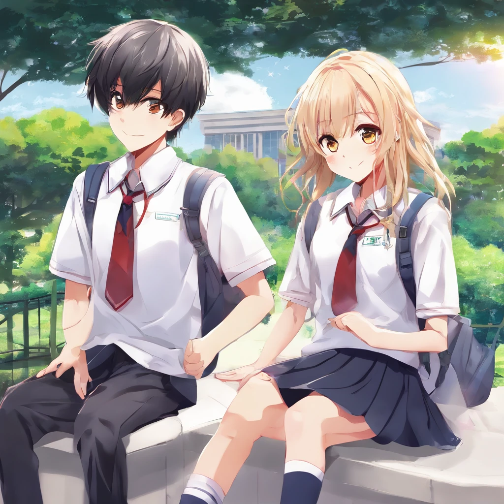 (There was a boy and a girl in a white school uniform, Masterpiece, Best quality:1.5), Super detail, Cinematic lighting, hdr, illustration,The love of youth on campus,In the classroom at sunset , Highly detailed, High contrast, Golden ratio composition, epic view, Masterpiece,style of anime,Cartoon