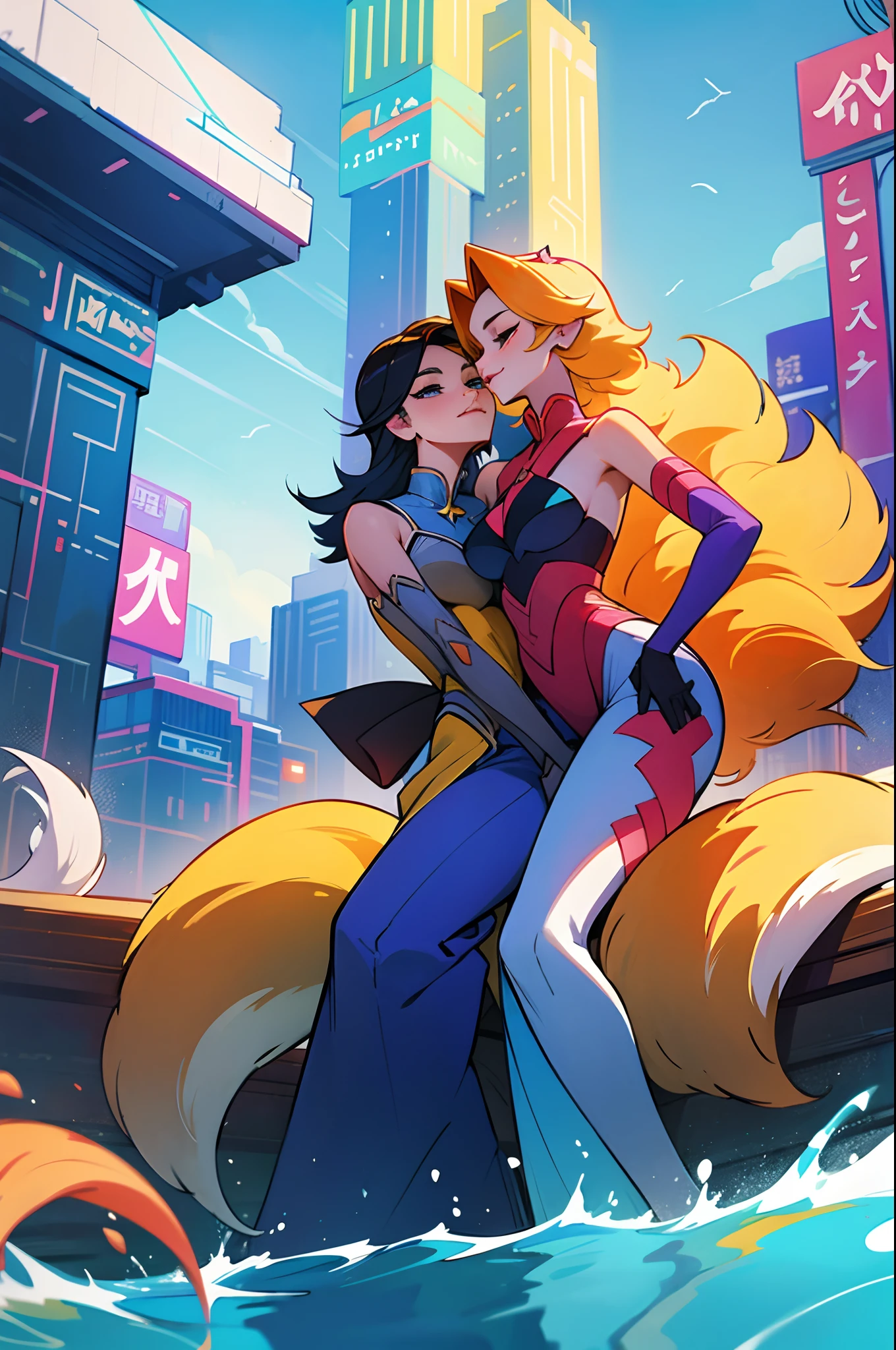fox lesbians being slay and awesome in the summer city time