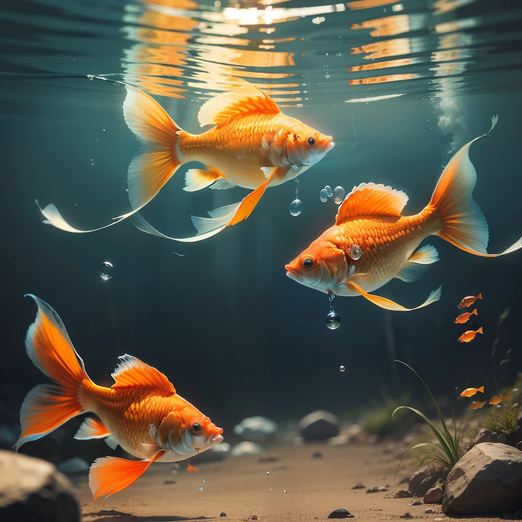 Pictures for the tale of fishing who caught a goldfish --auto