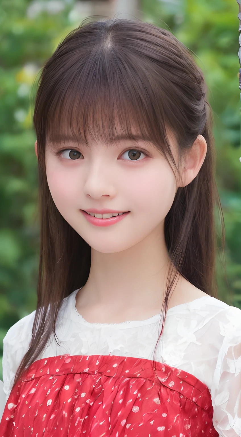Masterpiece, Best quality, 8K, 15year old, Teenage uncensored, RAW photo, absurderes, award winning portrait, Smile, Smile, Solo, Night, neonlight, Idol face, violaceaess, gardeniass, Delicate girl,  Digital SLR, view the viewer, candid, Sophisticated, Youthful, Thin arms, Professional lighting, filmgrain, color difference, (ultra-realistic realism)、(illustratio)、(A high resolution)、(8K)、(The is very detailed)、(Best Illustration)、(Beautifully detailed eyes)、(top-quality)、(ultra - detailed)、(tmasterpiece)、(the wallpaper）、（A detailed face）、独奏、1 girl in、looking at viewert、finedetail、A detailed face、in the darkness nigth、deep shading、low tune、pureerosfaceace_V1、A smile、Long、Black shawl straight hair、46-point diagonal bangs,　（Silk dress、Long skirt）(cropped shoulders）The view of the castle、、Stand against the wall(Detailed eyes and face:1.0), (Bokeh:1.1)