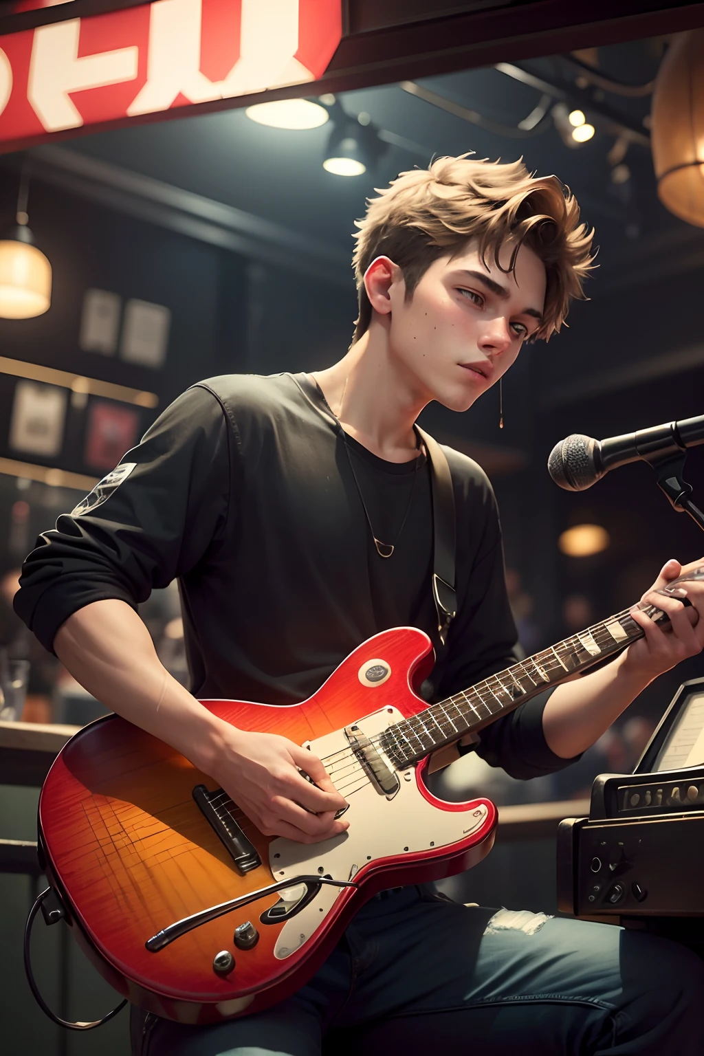 When Lucas was 18, he decided it was time to follow his passion and moved to the big city, where competition in the music world was fierce. He played small bars and clubs every night, but rarely got more than a few coins into his tip box.