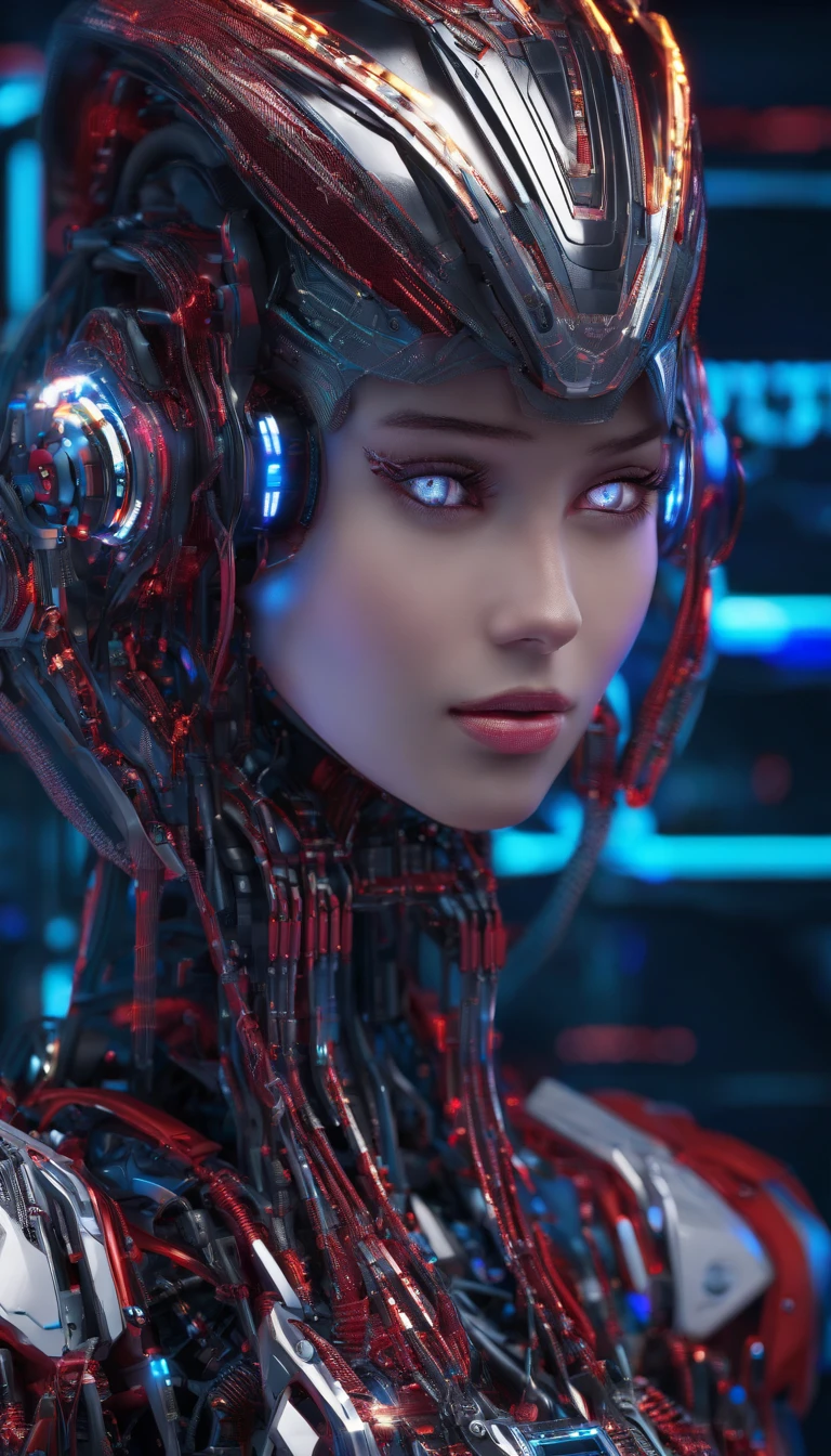 Stable diffusion cues:
lavender hair, Light blue eyes, A woman wearing a red and white mech, Metallic texture, (Best quality,4K,A high resolution,Masterpiece:1.2), Ultra-detailed, Realistic:1.37, sportrait, Vibrant colors, Soft lighting, Lavender field in the background