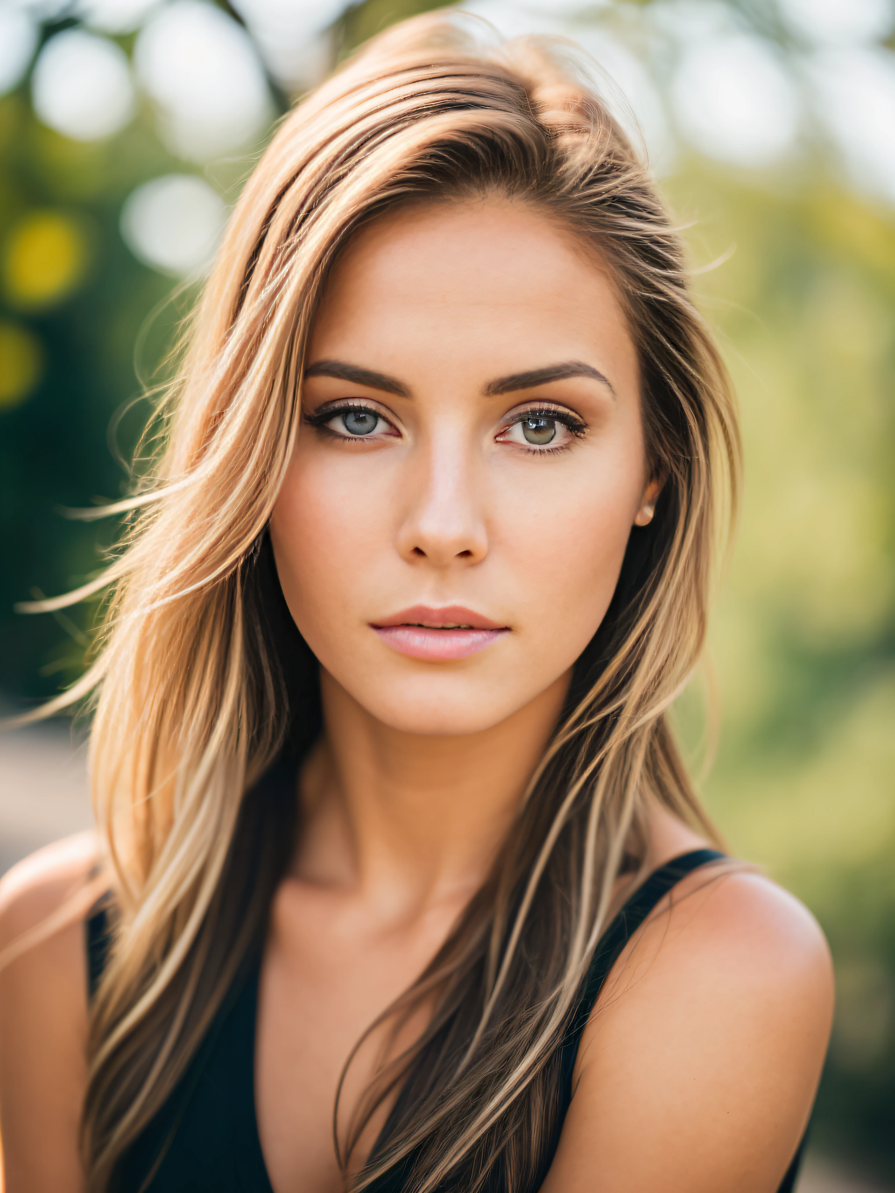 A woman with long hair and blue eyes posing for a picture - SeaArt AI