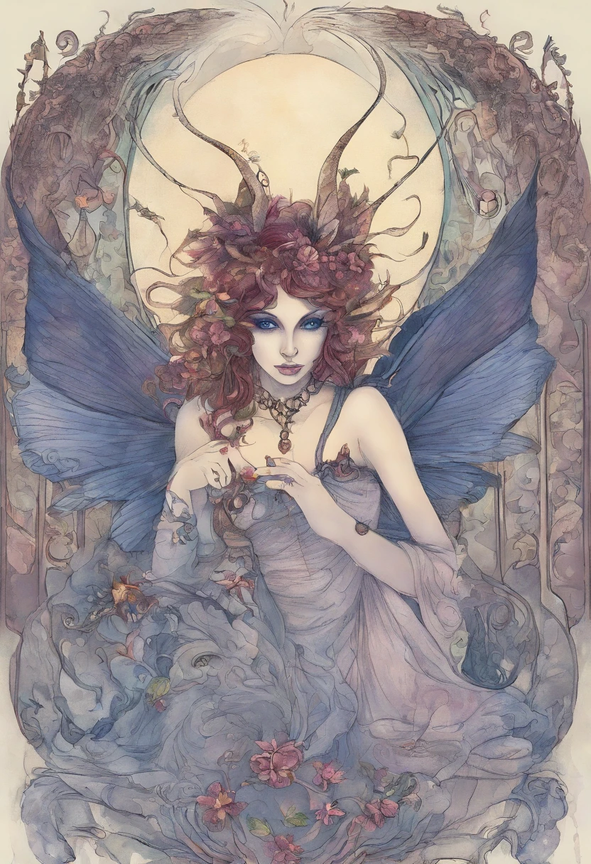 naked fairy showing her ass pretty pink vagina dark butterfly wings labia fairy, goddess figure, pomegranate, juicy, fruiting flowers, blossoms, spring, closeup (elaborate details, baroque 1.5) ((rising a giant cock 1.8))