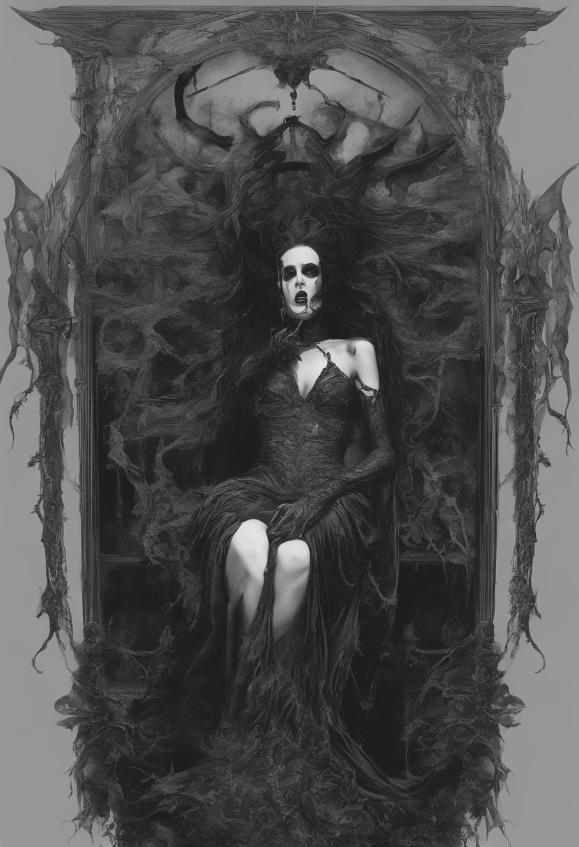 Jeune homme. In the style of Adrian Ghenie, Esao Andrews, Jenny Saville, Edward Hopper, surrealism, Dark Art par James Jean, Takato Yamamoto, Minimalisme inkpunk. Dans le style Tim Burton. Dans le style Addams Family. Gothic.