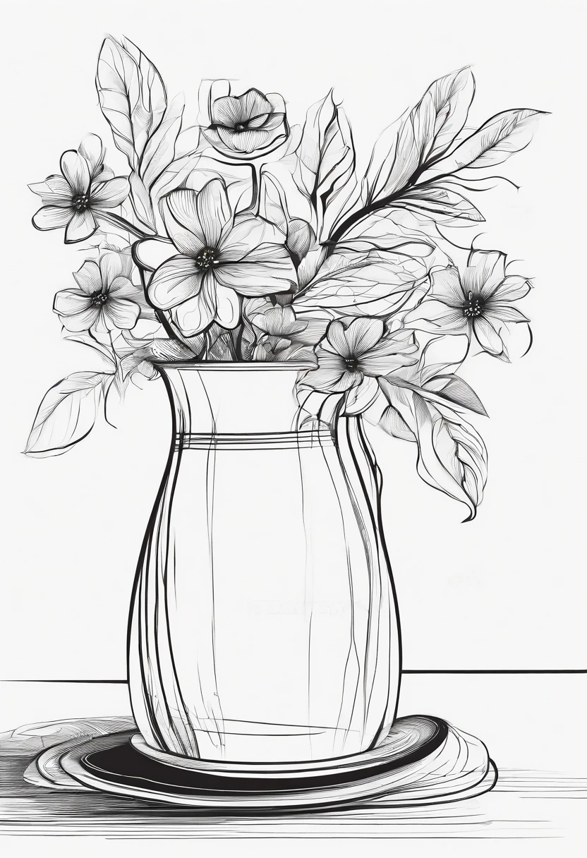 Um vaso de flores sobre a mesa