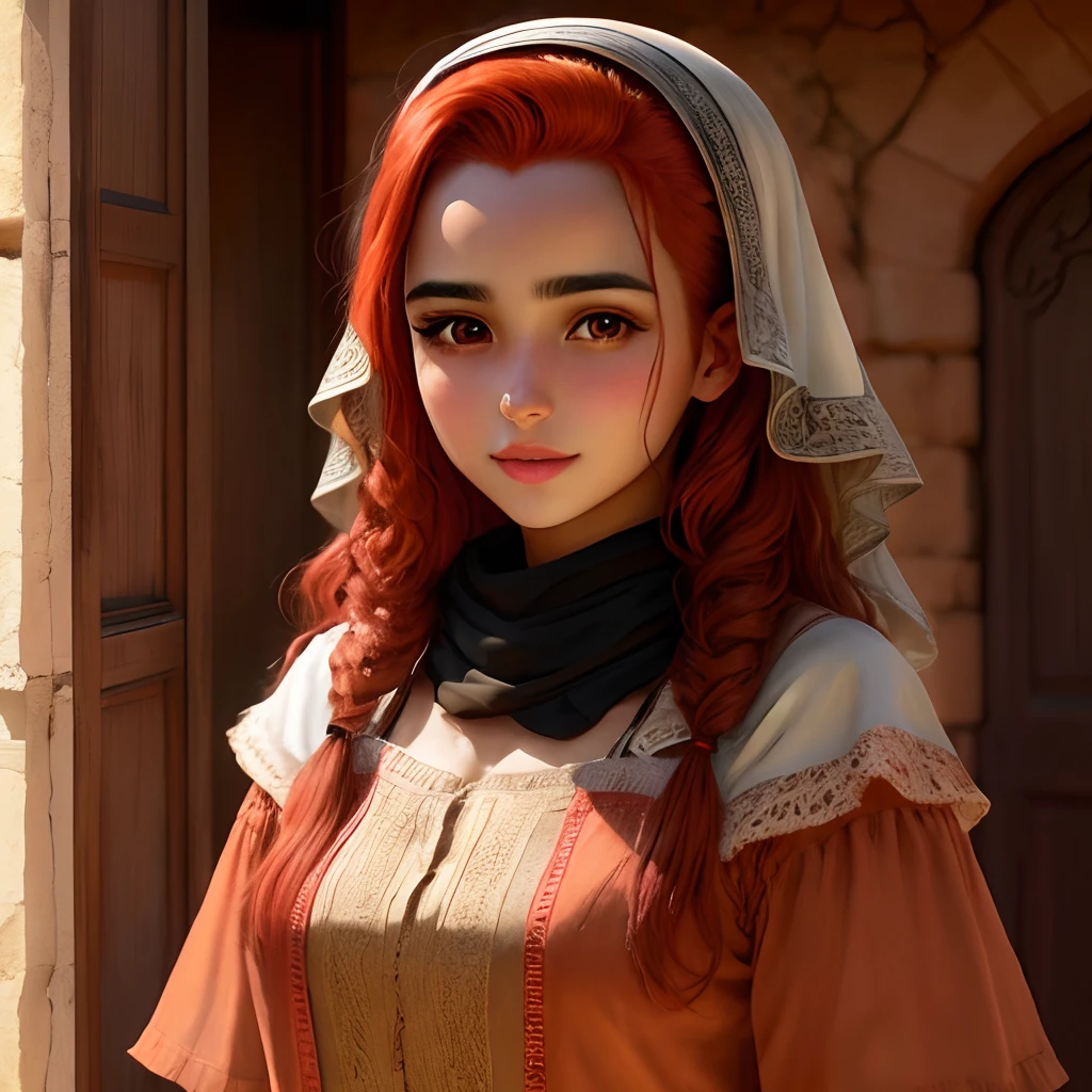 Beautiful marocain girl with red hair