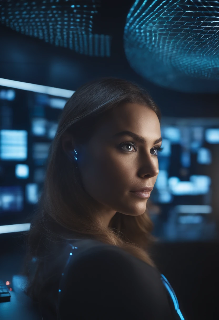 A girl sitting in a futuristic office, surrounded by holographic screens, managing various enterprise resource planning (ERP) software applications. Sparkling lights reflect in her eyes, emphasizing her focused gaze. She wears a sleek, professional outfit, exuding confidence and expertise. Her fingers gracefully glide across the holographic displays, navigating the intricate systems effortlessly.
The office environment is crafted with ultra-detailed precision, combining elements of both sci-fi and modern aesthetics. The seamless fusion of sleek, metallic surfaces and vibrant holographic projections immerses the viewer in a world of cutting-edge technology. The lighting in the room is carefully calibrated, casting a soft glow that enhances the overall ambiance.
The holographic screens radiate vivid colors, displaying dashboards, charts, and real-time data visualizations from SAP, Oracle, Microsoft Dynamics 365, NetSuite, Infor, Epicor, Sage, Odoo, Workday, IFS Applications, Acumatica, QAD ERP, and more. The interaction between the girl and the holographic interface showcases the dynamic and efficient workflow facilitated by these powerful ERP systems.
With best quality, 4k, 8k, and high-res rendering, every minute detail is flawlessly captured, from the intricate patterns on the girl's outfit to the realistic reflections on the holographic screens. The overall composition and lighting create a photo-realistic effect that makes the image appear as if it were captured in a professional studio.
The color palette of the image leans towards cool tones, reflecting the futuristic and corporate atmosphere of the scene. The predominant colors are shades of blue, silver, and white, with subtle accents of vibrant holographic hues, injecting a touch of energy into the composition.
Overall, the prompt conveys the vision of a highly skilled and technologically advanced enterprise professional, deeply engaged in harnessing the power of ERP systems to streamline and optimize bu