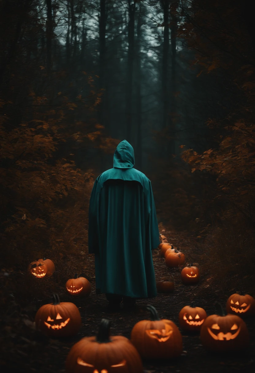 Crie uma logo para um festa de halloween, Written Halloween in the middle and with a dark and hacker aesthetic