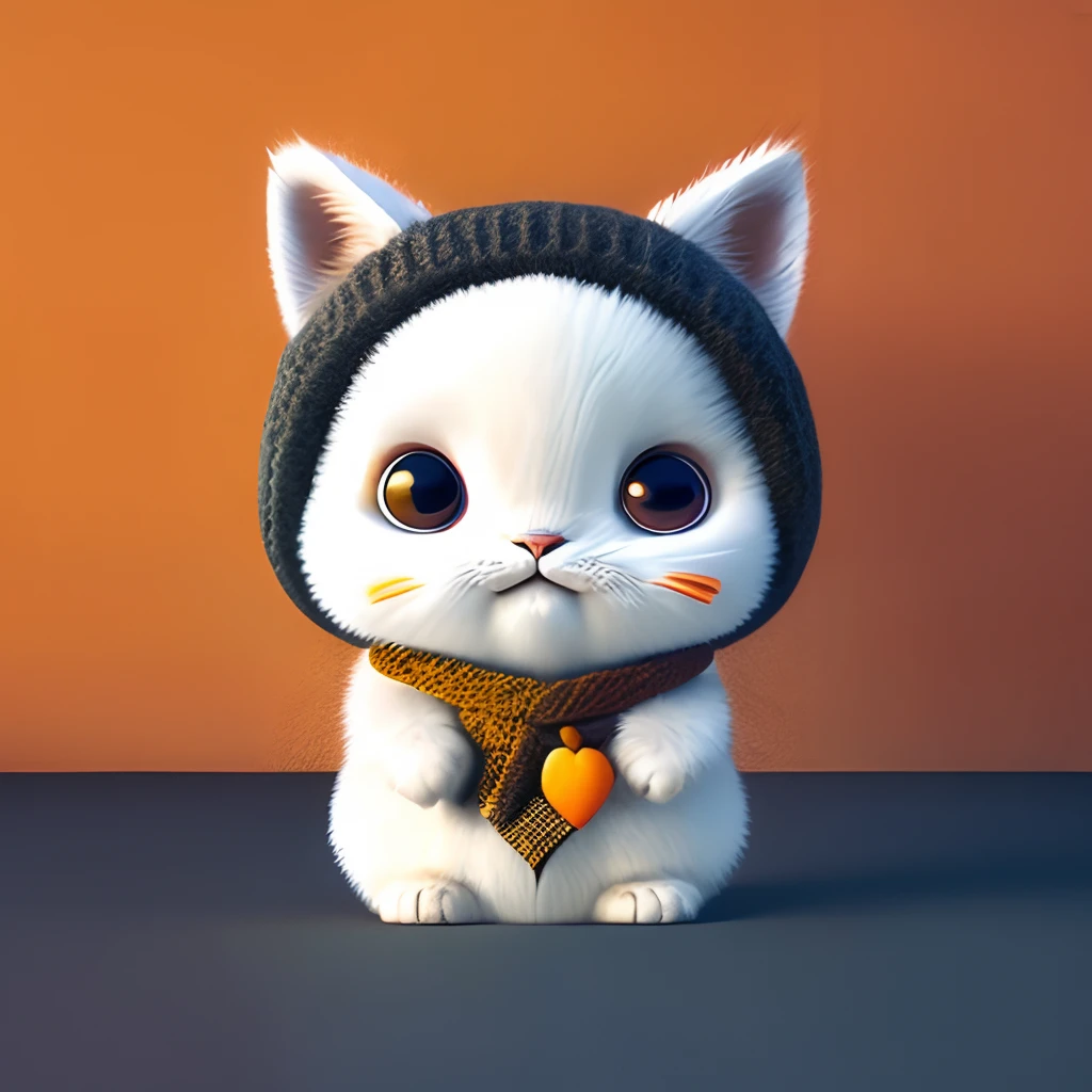 cat, orange, A look at the camera, no_humans, Depth of field, ((empty background)), ((whitebackground)) Dark_glam, dressed in DRK_glam, deep shadow, (A dark: 1.4), (8K, RAW photo, 最好质量, 巨作: 1.2), Logo, vector, Line graphics, design, inspiration, straight line, symmetry