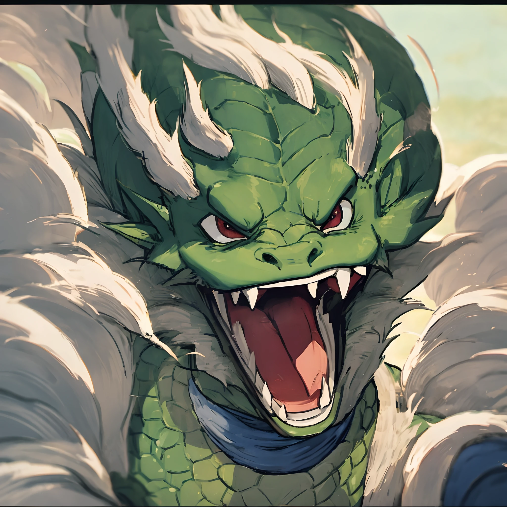 kemono, (dragon), male, score_9,score_8_up,score_7_up, best quality, masterpiece,high detailed, on bed,penis on face,penis on face,sideview,flaccid,a lot of cum,big detailed glans,massive cum,cum, eastern dragon, Muscular body, Big penis, Green skin, Long blonde hair, disheveled hair, long hair on side of head, Red eye, (((Thin eyebrows))), cum on face,tongue out,Penis on cheek, cry, furrowed brow,distressed,one eye closed (winking),pain
