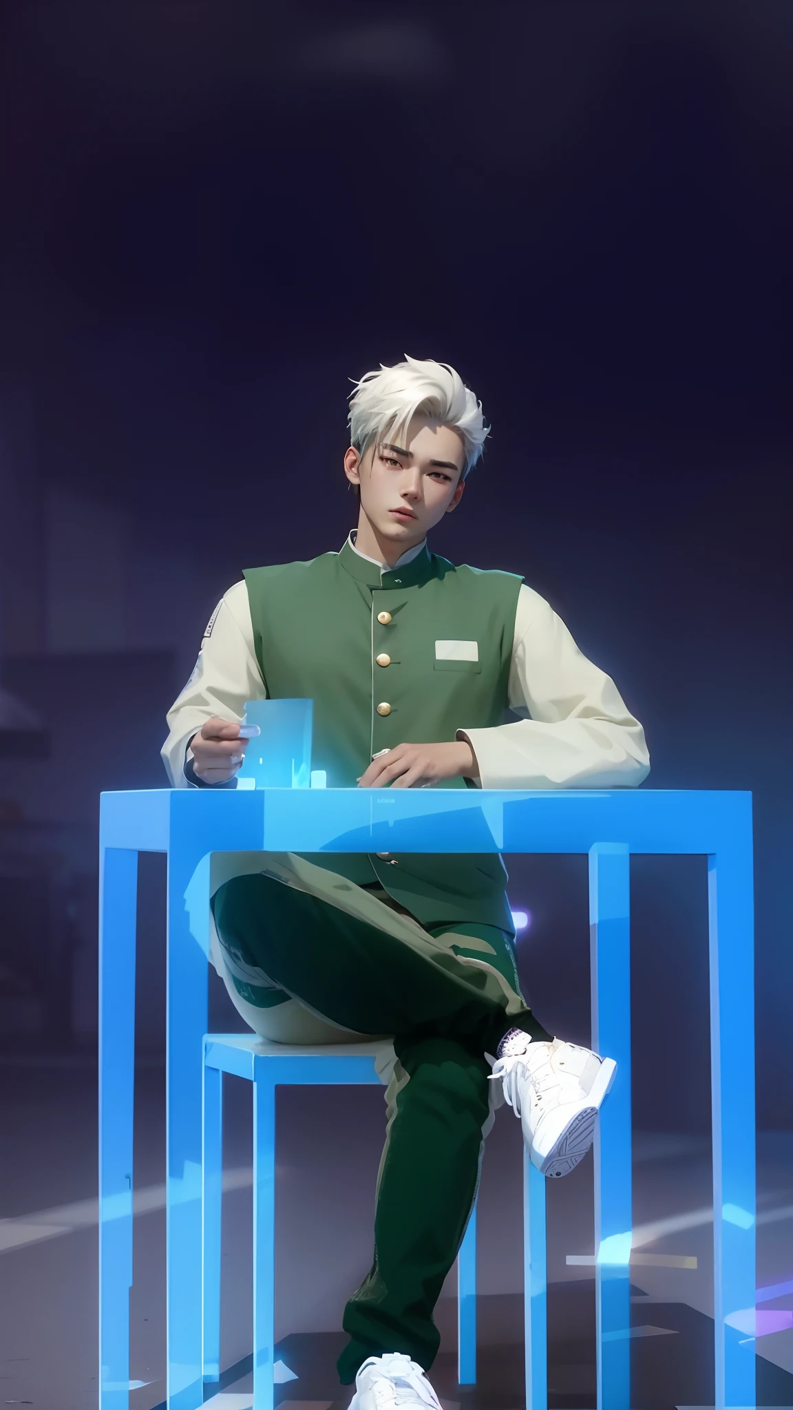 Anime, realistic, 1 boy, 20 years old, glow, Korea, cool, heandsome, 8k quality,