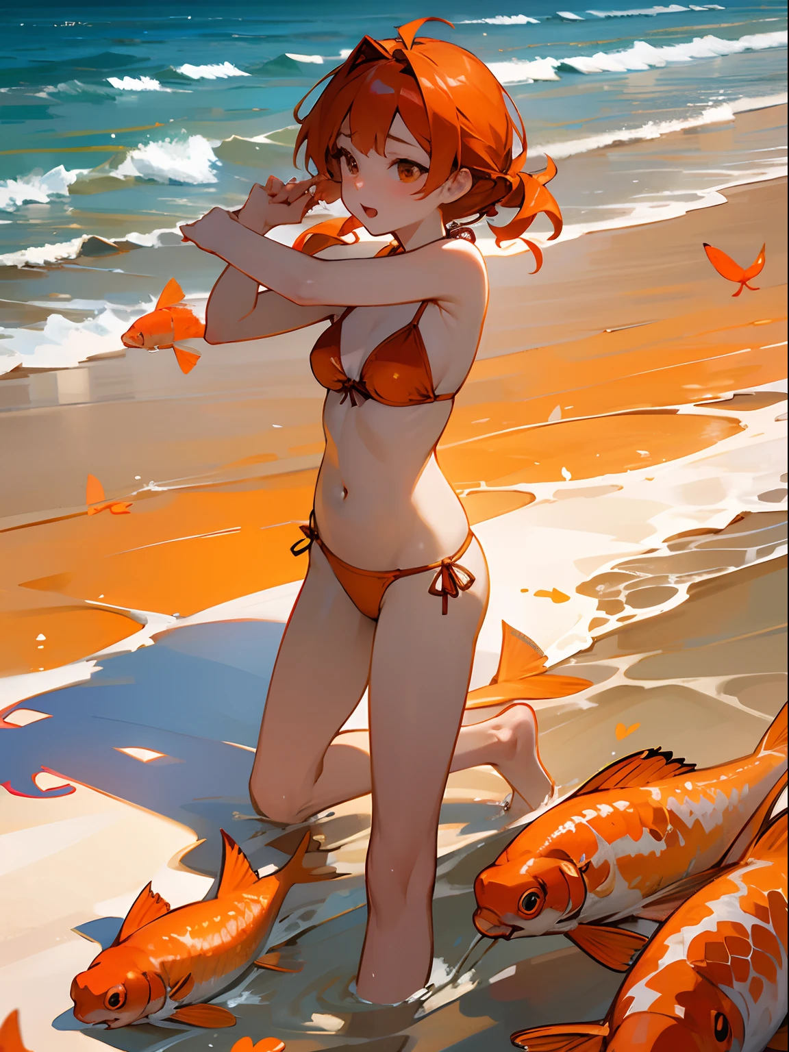 masterpiece、top-quality、Orange Range、shanghai、Lovers、revenue、koi、Hearts fly、throbbing、Rendezvous、sand beach、the beach、Swimsuit gal、The bikini、sexy for、Fun、Norinori