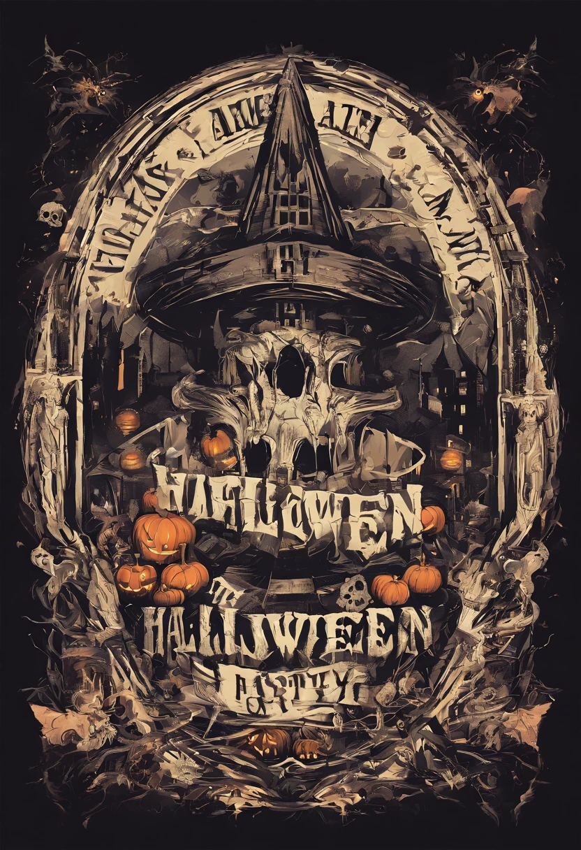 Faça um ticket de ingresso para halloween