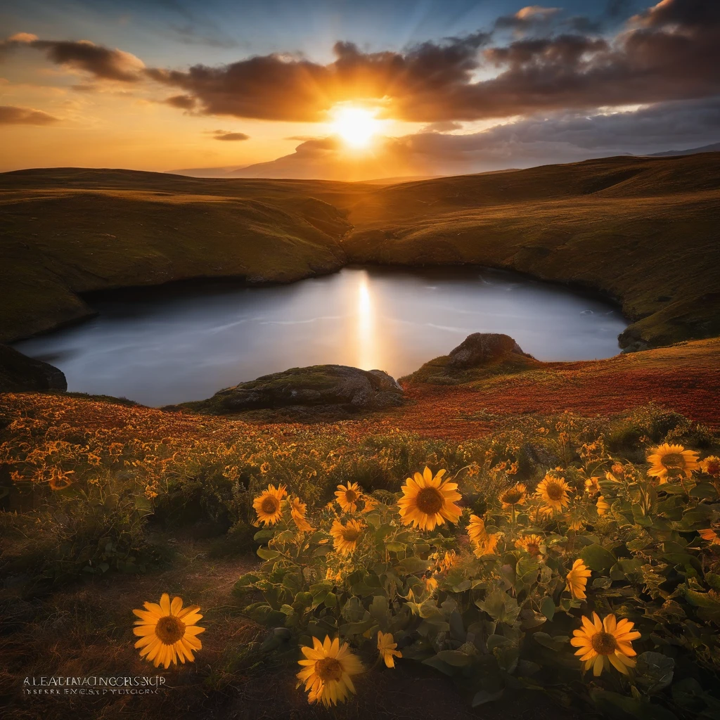 lever du soleil, horizon, lever du soleil, High quality