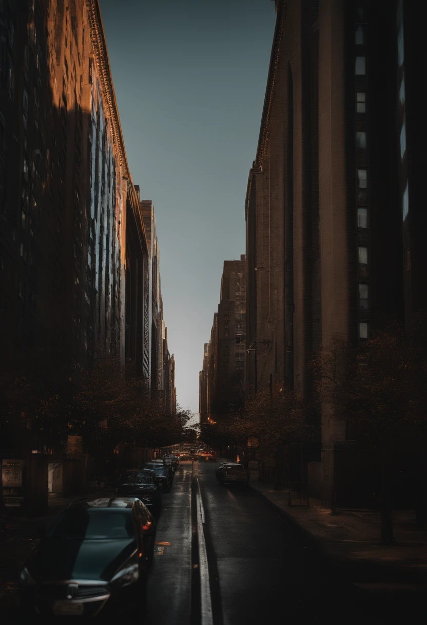 Paisagem urbana sombria: Create an urban night scene with skyscrapers and cyberpunk elements, como hologramas e letreiros iluminados, and put the text "Halloween" in the center
