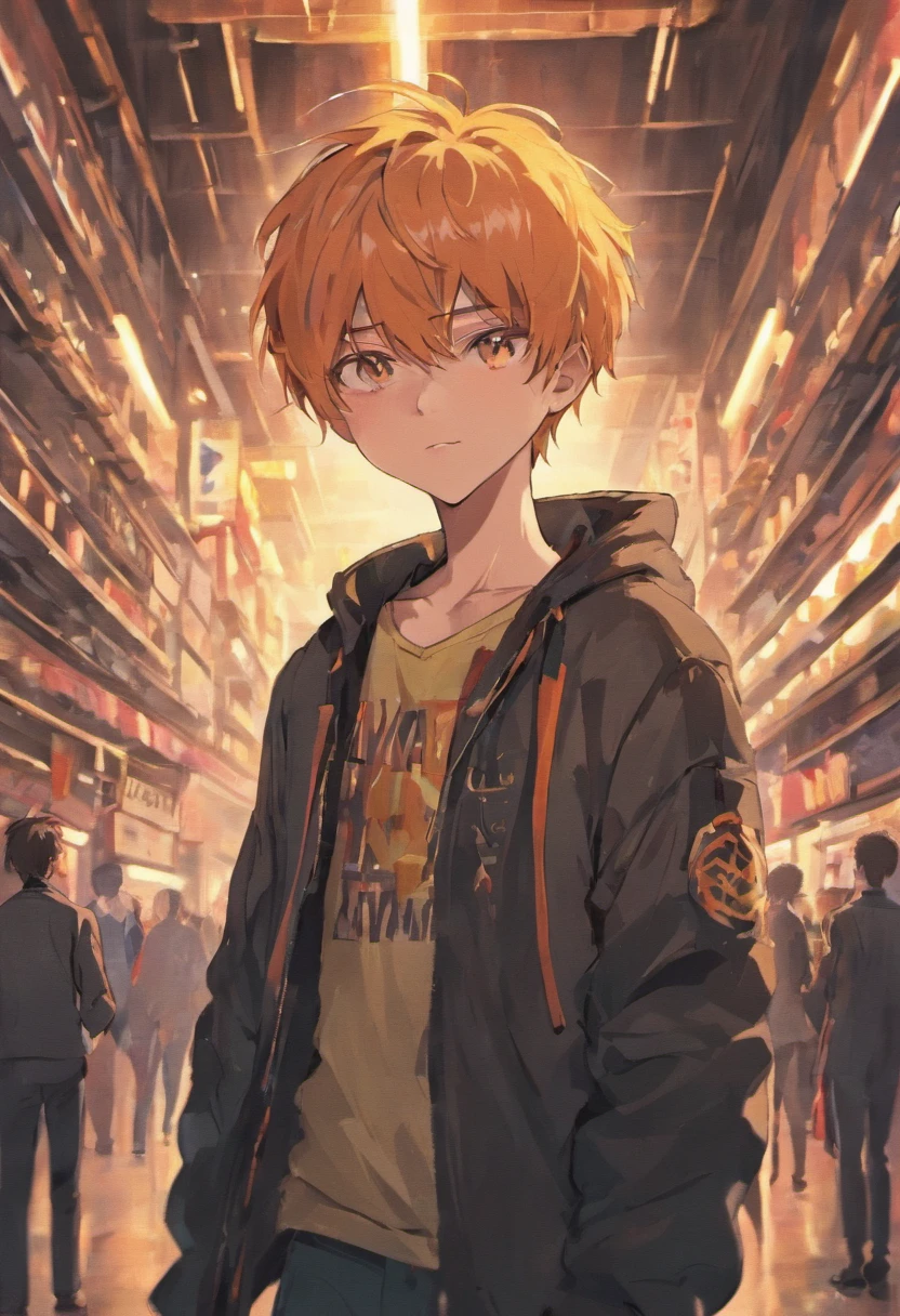 anime guy, handsome, 16 years old, jacket