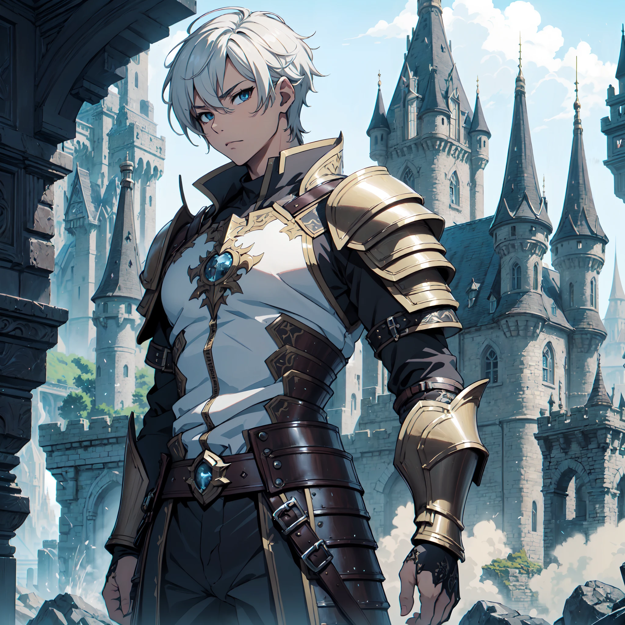 128K Ultra High Definition,
128K Ultra High Quality,
128K Ultra High Resolution,
Best Definition,
Best Quality,
Best Resolution,
Perfectly Detailed,
Perfectly Designed,
Extremely Detailed,
Extremely Designed,
Hyper Detailed,
Hyper Definition,
Hyper Quality,
Hyper Resolution,
Masterpiece,
(((Anime))),
Body Shot,
(((1 Boy))),
Handsome,
Mascular Body,
Hyper Detailed Short Hair,
(((Hyper Detailed Armor Plates))),
(((Hyper Detailed Cuirass))),
(((Hyper Detailed Baron Armor))),
(((Fantasy Castle Background Scenery))),