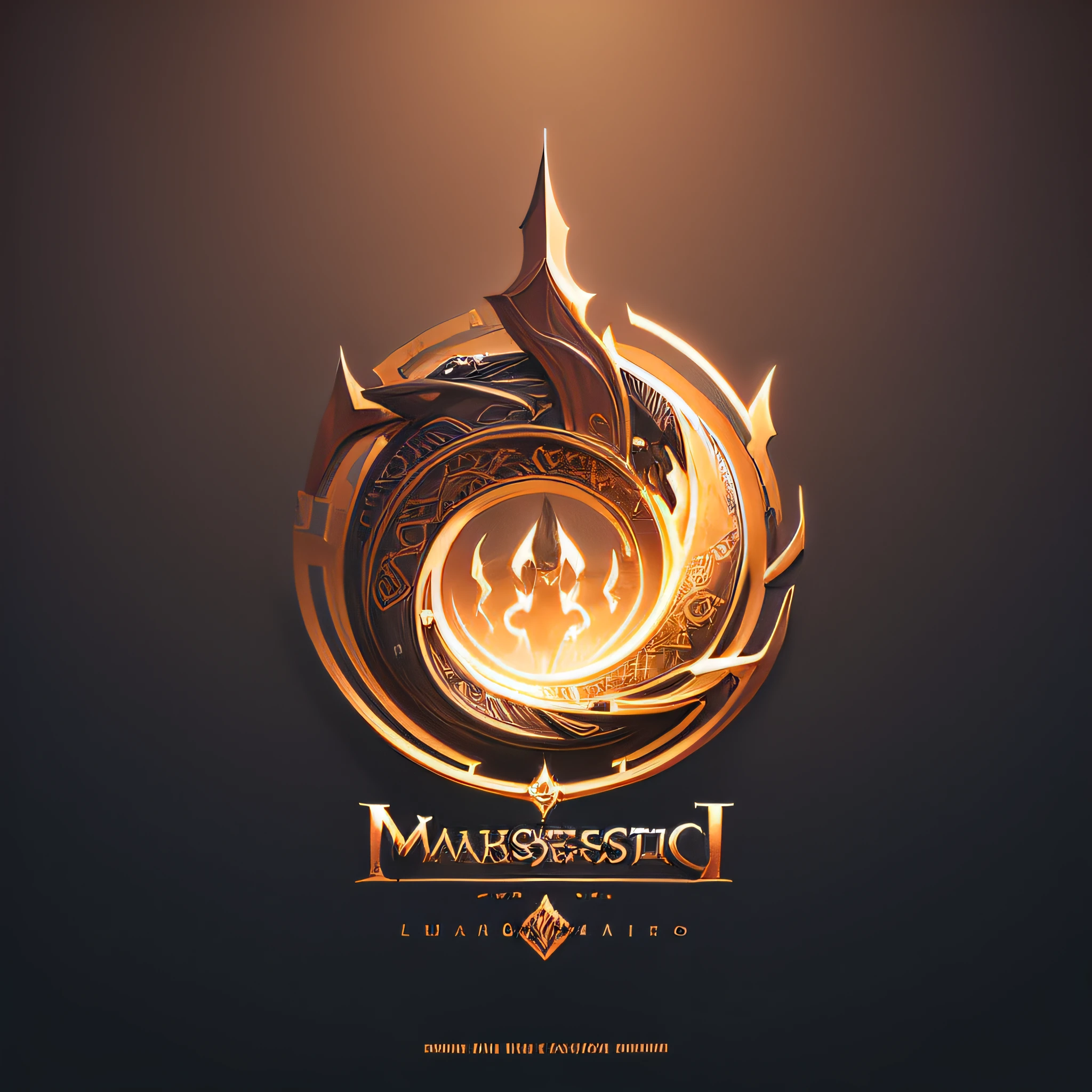 ((best quality)), ((masterpiece)), (detailed), fantasy logotype, ultra detailed, without text, front view, minimalistic, without blur, full light, lineage 2 logotype, 2d