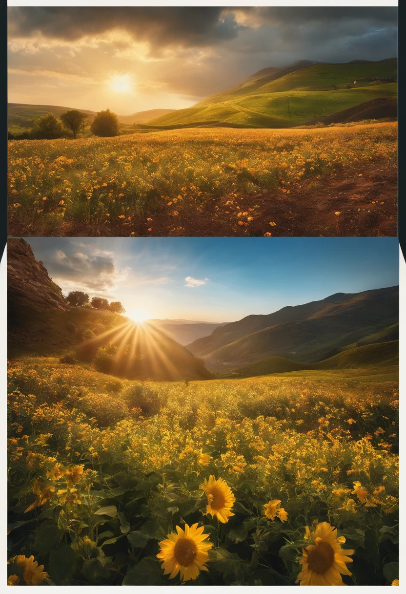 Ultra realistic image of a sunny day that conveys Psalm 22 in 8k