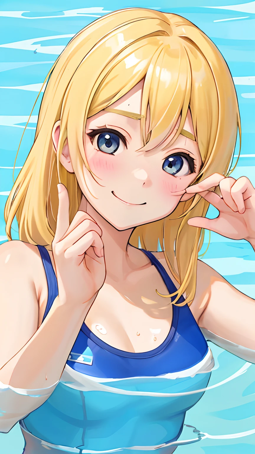 swim wears、hposing Gravure Idol、blonde hair、(masutepiece), (Best Quality), Looking at Viewer,
{girl|Lady},
{Happy face|Curious face|Shy face|peaceful face},
{Upper body