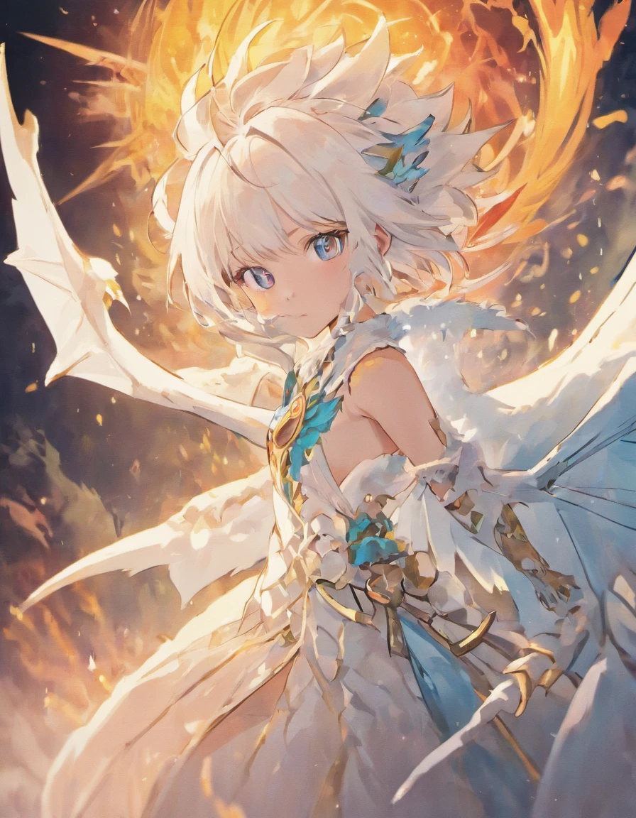 white dragon, olhos azuis, Friendly appearance