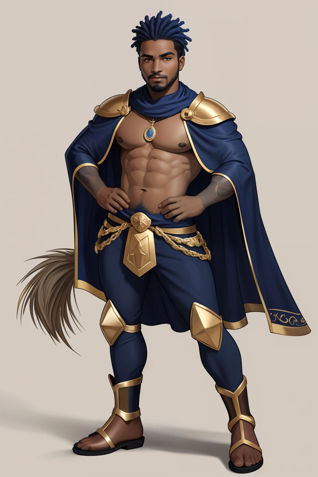 Lua silvershade , Color Parts , caderno de desenho , dark sketch , corajoso e realista , mistura de linhas escuras e no papel , Rotating character sheet , corpo inteiro , mysterious symbols , Discurso , Tema escuro , light blue hair partially braided fluttering , lindas , Bonito , roupas de couro acolchoadas bordadas com Discurso , Modesto , botas de couro bordadas com Discurso ,Pintura digital.Character description: Star of Cape Verde is a hero inspired by the colors and symbols of the flag of Cape Verde. Ele personifica os valores de paz, unidade, Determination and spirit of the Cape Verdean people. His costume is a living representation of the culture and identity of the archipelago.
allure:
Cores: The top of the Cape Verde Star costume is deep blue, simbolizando o oceano que cerca as ilhas. The chest and the central part are white, representando a paz e a unidade do povo cabo-verdiano. The sleeves and legs are red, denoting determination and spirit.
Estrelas Douradas: Ten gold stars are prominently displayed at the top of the costume, ao longo do peito e ombros, representando as 10 principais ilhas de Cabo Verde. Each star is carefully detailed and shines brightly against the background.
Star Belt: Um cinto largo, also golden, is worn around the waist, incorporando elementos tribais discretos no seu design, referencing the cultural heritage of Cape Verde.
Estilo:
Vista de Corpo Inteiro: Cape Verde star is depicted in frontal view, vista lateral e vista traseira, with multiple views and poses.
Estilo de Roupa: It maintains the same style of clothing in all views, maintaining fidelity to the flag of Cape Verde.
Estilo de Cabelo: Her hair is short and stylishly combed, staying true to Cape Verdean culture.
Type of Footwear: He wears a sturdy and practical type of footwear, adequado para aventuras.
Personalidade:
Cape Verde Star is a proud hero of his roots and is dedicated to protecting the