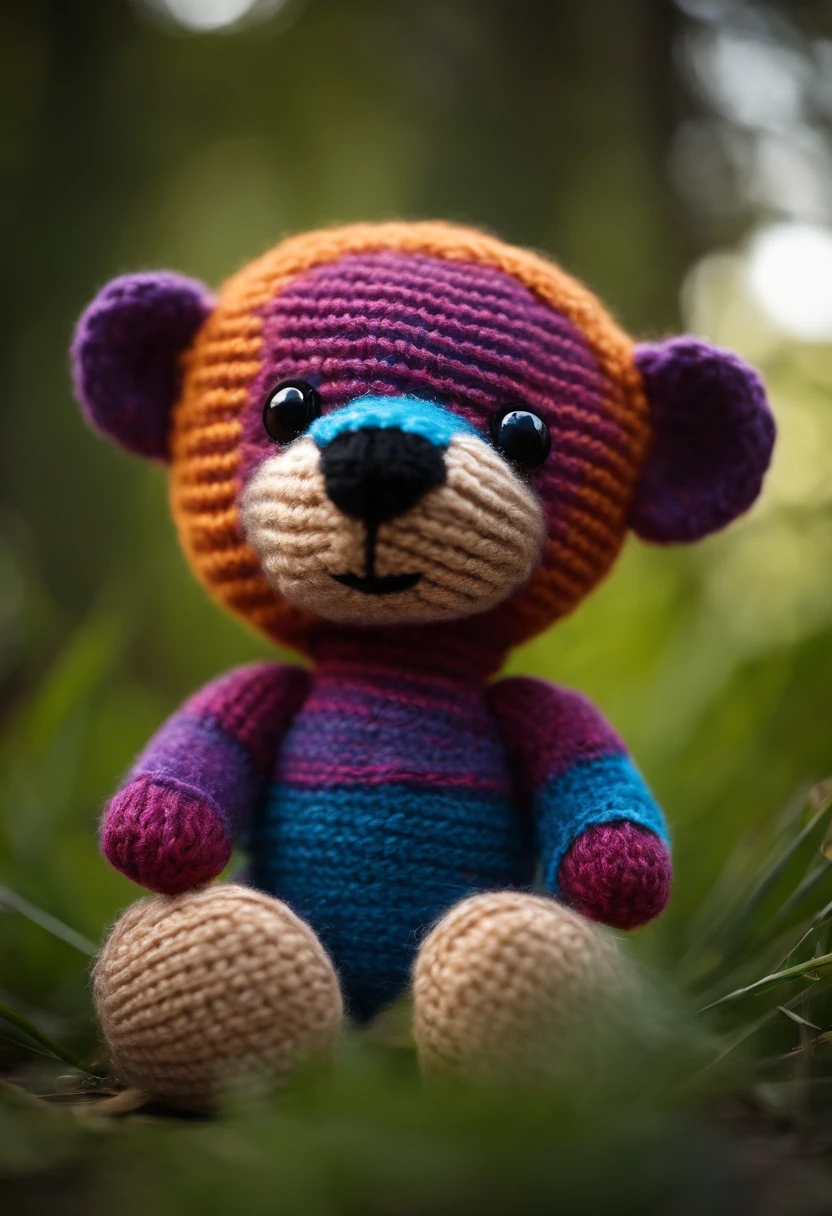 A cute and cuddly knitted Chubakka teddy bear from Star Wars - high resolution, futuristic