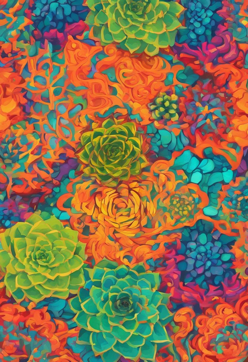 Psychedelic succulents