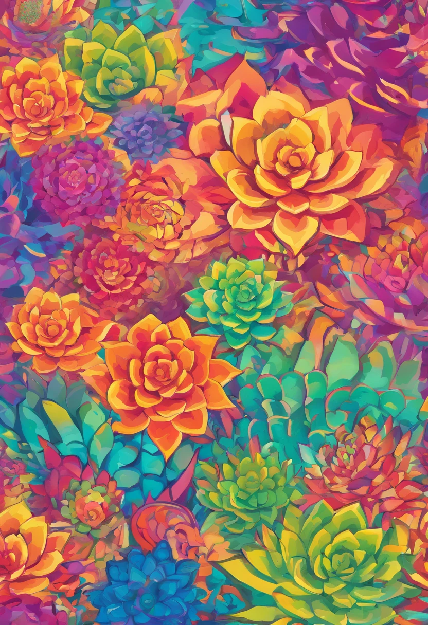 Psychedelic succulents